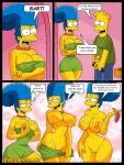  1boy 1girl bart_simpson breasts comic incest marge_simpson milf mother_&amp;_son nipples panties penis the_simpsons vaginal 
