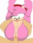  1girl amy_rose anal anal_penetration anthro ass black_nose breasts duo furry gif green_eyes hair headband male nipples nude penetration pink_body pink_hair pussy sega short_hair testicles video_games white_background 