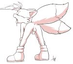  anthro aogami ass cub cum cum_in_mouth cum_inside furry male miles_&quot;tails&quot;_prower penis presenting presenting_hindquarters sega white_background young 