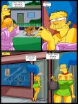  1girl breasts comic homer_simpson marge_simpson milf nipples text the_simpsons 