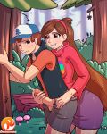  after_masturbation against_tree brother_and_sister clothed_sex cumshot dipper_pines disney forest gravity_falls handjob happy_sex incest mabel_pines outdoor_sex outdoors penis_grab pervert_smile reit 