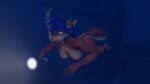  1girl 1girl 3d_(artwork) anthro bubble canid canine carmelita_fox cave danil4h digital_media_(artwork) flashlight fox freediving high_res holding_breath mammal nude sly_cooper_(series) sony_corporation sony_interactive_entertainment source_filmmaker sucker_punch_productions underwater video_games water 