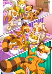  2girls bbmbbf cream_the_rabbit furry marine_the_raccoon miles_&quot;tails&quot;_prower mobius_unleashed multiple_girls palcomix sega sonic_(series) sonic_the_hedgehog_(series) tails_n&#039;_cream_2 vaginal 