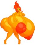  adventure_time bigburpvore female_only hyper_breasts princess_flame 