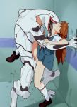  1_boy 1_girl 1boy 1girl a10_nerve_clips asuka_langley_souryuu clothed clothed_female female female_human human licking_neck long_hair long_red_hair male male/female mass_production_eva monster neon_genesis_evangelion no_panties optionaltypo penis_in_pussy questionable_consent red_hair redhead school_uniform sex shirt skirt skirt_lift socks uniform vaginal vaginal_penetration vaginal_sex 