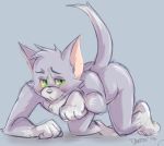  1girl 2016 anthro blush cat crawling cute feline furry mammal tom tom_(tom_and_jerry) tom_and_jerry 
