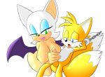  1girl 2016 anthro areola bat bdsm big_breasts bondage bound breasts canine duo erect_nipples erection fox furry handjob highres huge_breasts male mammal miles_&quot;tails&quot;_prower nipples penis precum ravnic rouge_the_bat sega sex testicles 