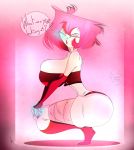  ass big_ass big_breasts boots breasts curvy feathers-ruffled gaz gloves invader_zim kneel lightning purple_hair smoke text thick thighs 