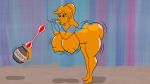  1girl amajour ass breast_expansion breasts bubble drinking filling heffalumps_and_woozles honey inflation winnie_the_pooh yellow 