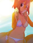  1girl bikini female_only furry ice_cream miu_(artist) non-nude side-tie_bikini solo_female 