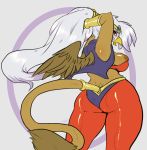  1girl 2016 anthro areola avante92 avian big_breasts breasts clothing cosplay erect_nipples feathered_wings feathers friendship_is_magic furry gilda_(mlp) gryphon hair high_res long_hair my_little_pony nipples shantae shantae_(character) shantae_(cosplay) wings 