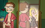  american_dad breasts candle candles erect_penis francine_smith incest mirror mother&#039;s_duty mother_and_son nipples penis robe rose steve_smith 