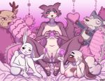  1girl 2020 anthro anus areola beastars big_breasts blue_eyes blush breasts brown_body brown_eyes brown_fur canid canine canis cigarette condom daimo fur furry genitals group haru_(beastars) high_res juno_(beastars) kyuu_(beastars) lagomorph leporid looking_at_viewer mammal multicolored_body multicolored_fur nipples one_eye_closed open_mouth pussy rabbit sexual_barrier_device teeth white_body white_fur wink wolf 