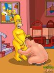  ass crossover family_guy fat fellatio homer_simpson just_cartoon_dicks oral penis peter_griffin testicles the_simpsons yaoi yellow_skin 