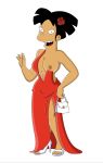  amy_wong breasts brunette futurama nipples one_breast_out spider-matt tagme white_background 