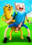  adventure_time finn_the_human jake_the_dog palcomix penis rear_deliveries yaoi 