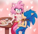  1girl 2016 amy_rose anthro big_breasts breastfeeding breasts duo erection extraspecialzone fingering furry hedgehog male mammal penis pussy sega sex sonic_the_hedgehog testicles 