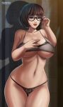 1girl breasts female_only flowerxl huge_breasts looking_at_viewer panties scooby-doo thick_thighs velma_dinkley wide_hips