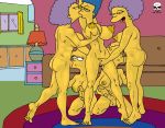  ass breast_grab breasts couch fingering futanari handjob incest kissing lisa_simpson maggie_simpson marge_simpson mutual_masturbation nude patty_bouvier penis rug selma_bouvier smile testicles the_fear the_simpsons yellow_skin yuri 