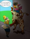  1girl animal_crossing anthro blush breasts canine clothed clothing dickgirl dog duo erection eyewear furry giraffe gracie_(animal_crossing) intersex isabelle_(animal_crossing) mammal nintendo open_mouth penis scarf testicles video_games wittless-pilgrim 