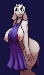 1girl 2016 2d 2d_(artwork) anthro anthro_only areolae big_breasts boss_monster breasts breasts_bigger_than_head caprine erect_nipples female_only goat horn huge_breasts mammal mature_female nipples solo_anthro solo_female thingshappen toriel undertale undertale_(series) video_games
