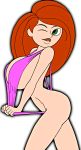  ass big_breasts breasts disney kim_possible kimberly_ann_possible legs sling_bikini transparent_background wink 