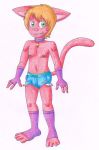  cat femboy male red shorts 
