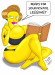  ass bra breasts edna_krabappel the_simpsons yellow_skin 