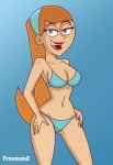big_breasts bikini blue_eyes breasts danny_phantom freeman2 jasmine_fenton orange_hair swimsuit