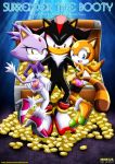  2_girls 2girls bbmbbf blaze_the_cat comic cover_page furry marine_the_raccoon mobius_unleashed multiple_girls palcomix sega shadow_the_hedgehog sonic sonic_(series) sonic_the_hedgehog_(series) surrender_the_booty tagme 