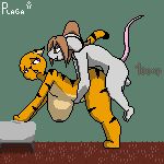  1girl 8bit all_fours animated anthro bedroom digital_media_(artwork) doggy_position feline from_behind_position furry gif male male/female mammal penetration pixel_(artwork) pixel_art pixelated plaga rat rodent rough_sex sex simple_background stripes tiger voluptuous 