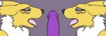  1girl ambiguous_gender anthro canine closed_eyes digimon disembodied_penis edit fox fur furry gif licking male mammal markings oral ouisch penis penis_lick purple_penis renamon sex simple_background tongue tongue_out white_fur yellow_fur 