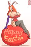 areolae big_breasts breasts bunny_ears bunny_tail bunnysuit cleavage disney easter easter_egg female female_only happy_easter jessica_rabbit leotard lizardsharkragon nipples solo solo_female tsm-draws tsmdraws who_framed_roger_rabbit