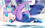  2016 3girls anthro areola big_breasts blue_hair breast_grab breasts closed_eyes cunnilingus cutie_mark equine female friendship_is_magic full_moon furry group hair half-closed_eyes happy_sex high_res hooves horn huge_breasts incest large_breasts long_hair looking_at_viewer mammal moon multicolored_hair my_little_pony nipples nude open_mouth oral outside princess_celestia princess_luna purple_eyes sex siblings sisters smile spread_legs spread_wings suirano twilight_sparkle underhoof water winged_unicorn wings yuri 