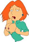 big_breasts breasts breasts_out_of_clothes family_guy lois_griffin nipples shirt