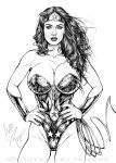  1girl actress armando_huerta bare_shoulders big_breasts black_hair bracelet breasts cameltoe celeb cleavage covered_breasts dc_comics diana_prince erect_nipples erect_nipples_under_clothes eyebrows eyelashes female_only high_resolution jewelry lasso lasso_of_truth legs lips long_hair megan_fox monochrome thighs tiara whip wonder_woman wonder_woman_(series) 
