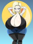 android_18 big_breasts breasts cleavage dragon_ball_z neikou