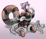  1girl anthro big_breasts blush breasts brown_eyes canine cum cum_in_mouth cum_in_pussy cum_inside furry hair lavenderpandy mammal micro oral penetration purple_hair pussy red_panda size_difference tentacle tentacle_monster theblackrook vaginal vaginal_penetration wolf 
