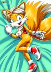  1_anthro 1_female 1girl anthro anthro_canine bbmbbf breasts canine female female_anthro female_only fur furry genderswap gloves looking_at_viewer miles_&quot;tails&quot;_prower millie_tailsko mobius_unleashed mostly_nude nipples palcomix sega solo sonic_(series) sonic_the_hedgehog_(series) standing tagme white_fur yellow_fur 
