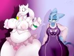  1girl 2016 anthro big_breasts boss_monster breasts cameltoe caprine cartoon_network cat cleavage clothed clothing crossover duo erect_nipples feline furry goat jaynatorburudragon mammal navel nicole_watterson nipple_bulge nipples slightly_chubby the_amazing_world_of_gumball toriel undertale video_games wardrobe_malfunction 