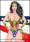  1girl actress armando_huerta bare_shoulders big_breasts black_hair blue_eyes bracelet breasts cameltoe celeb cleavage coloured covered_breasts dc_comics diana_prince earrings erect_nipples erect_nipples_under_clothes eyebrows eyelashes female_only high_resolution huge_breasts jewelry lasso lasso_of_truth legs lips lipstick long_hair makeup megan_fox nail_polish red_lipstick solo_female thighs tiara whip wonder_woman wonder_woman_(series) 