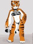  1girl 2016 anthro clothed clothing dreamworks feline fur furry kung_fu_panda looking_at_viewer mammal master_tigress orange_fur sirzeba smile tiger white_fur 