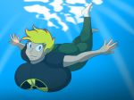 1girl ass big_ass big_breasts breasts female_only genderswap huge_breasts jenny_test johnny_test johnny_test_(character) massive_breasts solo_female swimming tomkat96 underwater