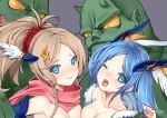 2girls ;o ;p asymmetrical_docking bad_id bald blonde_hair blue_eyes blue_hair blush braid breast_press breasts breasts_outside clenched_teeth collarbone idunn_(p&amp;d) idunna_(p&amp;d) kuro_(kuronell) long_hair looking_at_viewer monster multiple_girls one_eye_closed open_mouth orc out-of-frame_censoring parted_lips puzzle_&amp;_dragons rape saliva sex sidelocks size_difference tears teeth tongue tongue_out twin_braids upper_body wince wink yellow_sclera