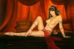  1girl breasts long_legs lorenzo_sperlonga_(artist) navel nipples tagme topless 