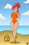  big_breasts breasts foster&#039;s_home_for_imaginary_friends frankie_foster one-piece_swimsuit swimsuit 