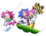  amy_rose anthro bottomless clothed clothing coolblue from_behind_position furry pussy sega sega sex simple_background sonic_the_hedgehog white_background 