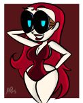 atomickingboo big_breasts breasts cleavage evil_con_carne major_dr._ghastly one-piece_swimsuit swimsuit the_grim_adventures_of_billy_and_mandy