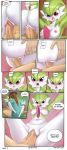  1female 1male areolae ass blush breasts cleavage close_up comic duo english_text erection gardevoir nipples nude open_mouth orgasm page_number pokemon pussy pussy_juice riding sex swallow teeth text vaginal vaginal_sex x-ray 
