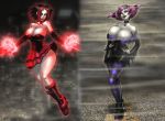 2_girls argent big_breasts breasts cleavage dc_comics dcau duo female female_human female_only fuckable goth huge_breasts human insanely_hot jinx looking_at_viewer multiple_girls multiple_images smile standing teen teen_titans wilko